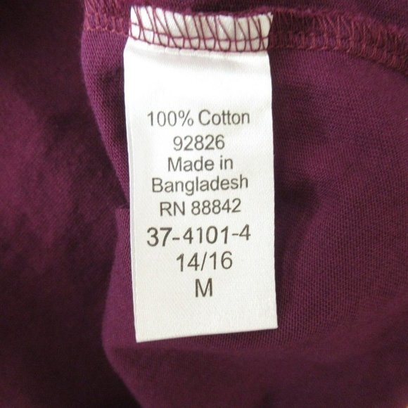 Roamans Top 14 16 Purple Cut Out 3/4 Sleeve Plus Size - Picture 6 of 6